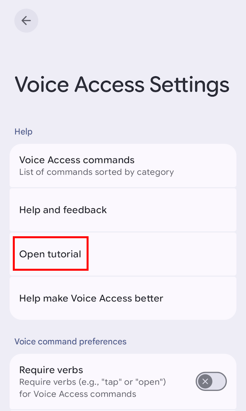 Tap Settings then Open Tutorial